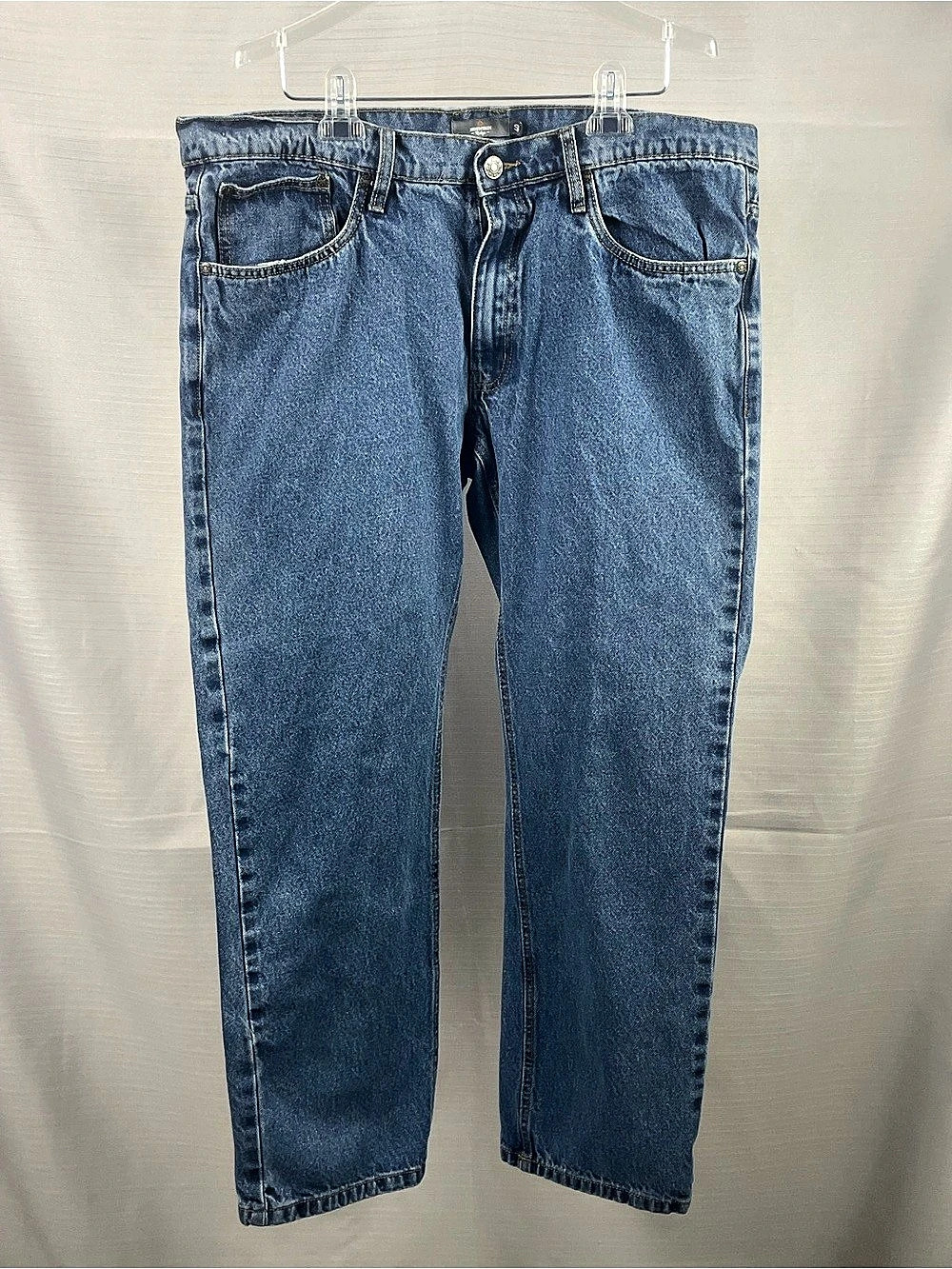 Mountain Ridge Men's Straight Leg 100% Cotton Denim Jeans - Size 40